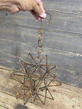 Rusty Farmhouse Iron Hanging Star-Primitive-Three Sizes-NEW