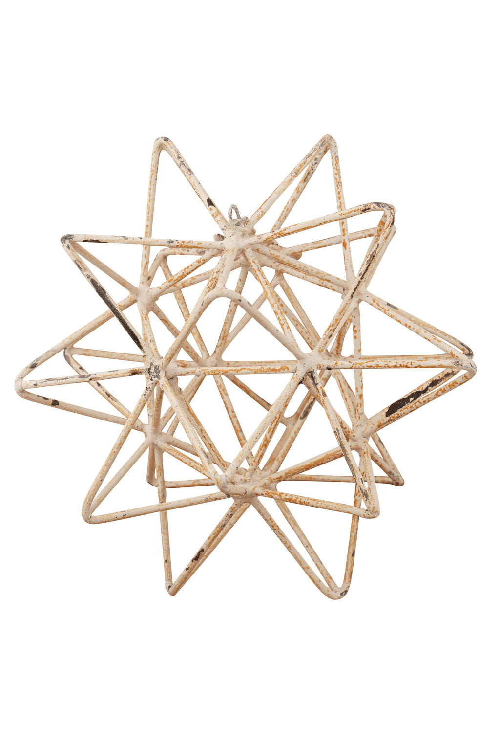 Farmhouse Iron Hanging Star-White-Handmade-Home Decor-10 in.