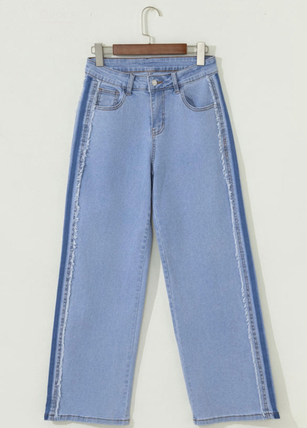 Color block, Raw Hem