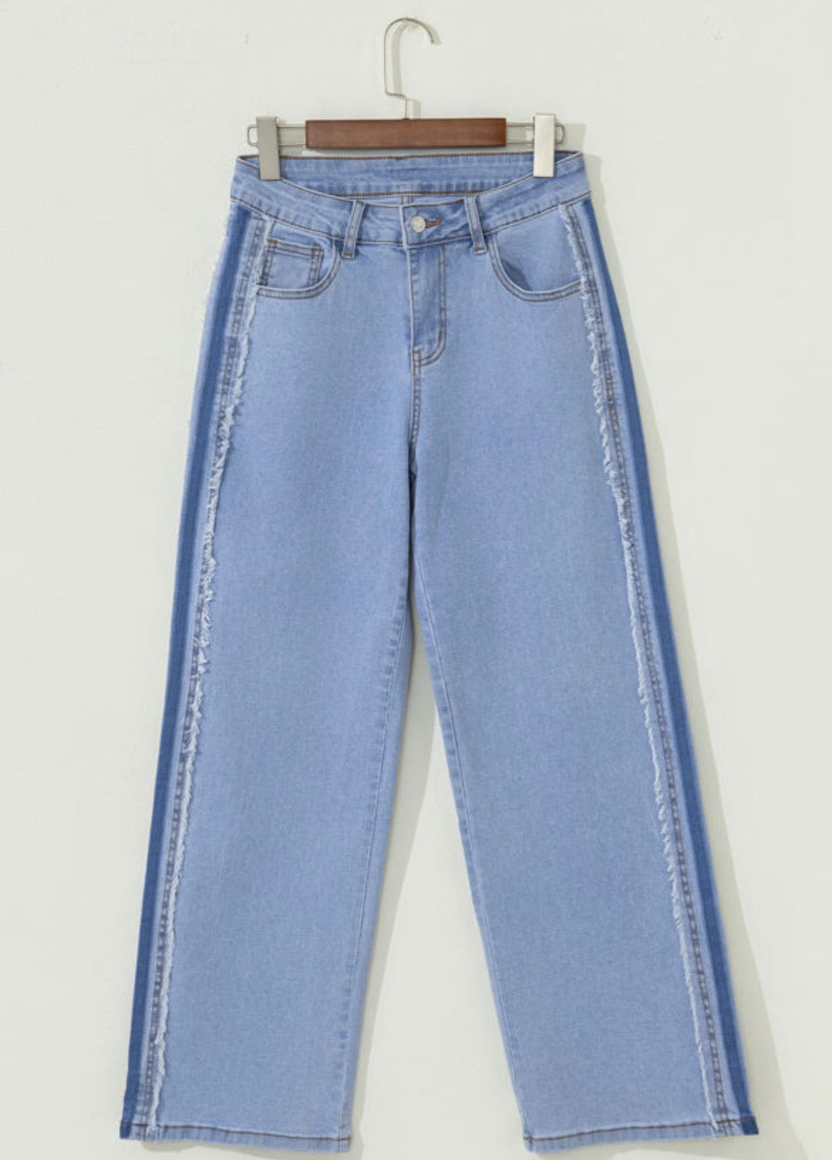 Color block, Raw Hem