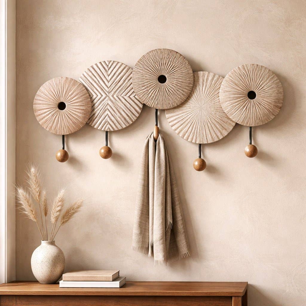 Fluted Coatrack 17.5x7x1.25in