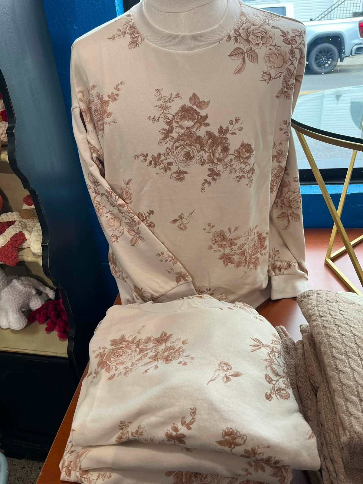 Vintage Floral Crewneck Sweatshirt