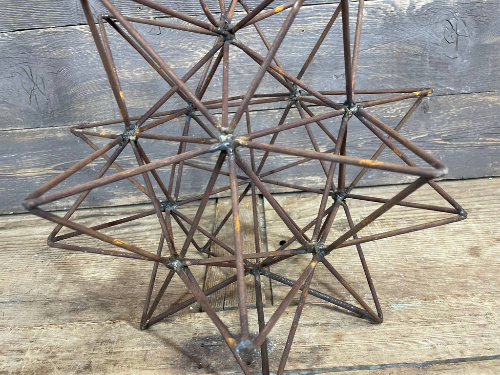 Rusty Farmhouse Iron Hanging Star-Primitive-Three Sizes-NEW