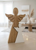 3D Wooden Angel with an enamel Cutout 9x5in